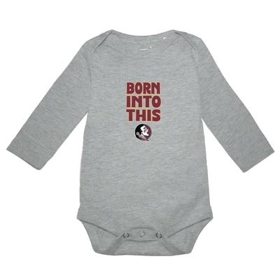 Florida State Garb Infant Ollie Born Into this Long Sleeve Onesie