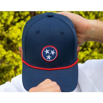 Volunteer Traditions Navy Tristar with Red Rope Adjustable Hat