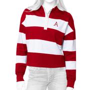  Arkansas Antigua Women's Radical Rugby Stripe Long Sleeve Top