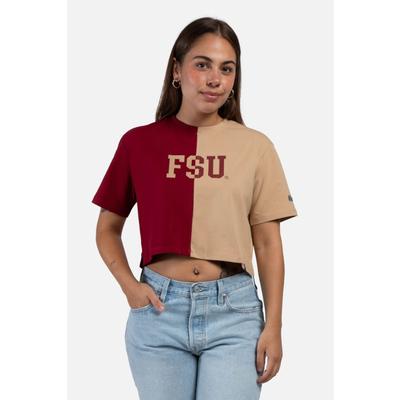 Florida State Hype And Vice Brandy Color Block Cropped Tee
