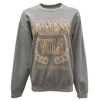 Tennessee LivyLu Plaid Crest Thrifted Sweatshirt
