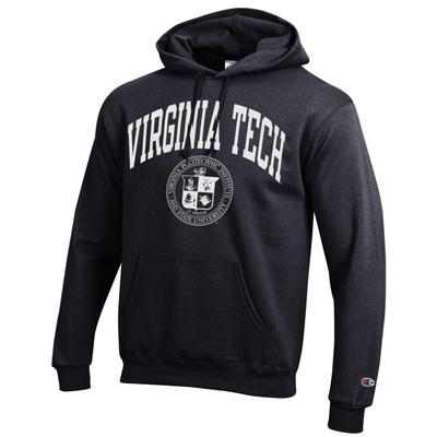 Virginia Tech Champion College Seal Hoodie BLACK