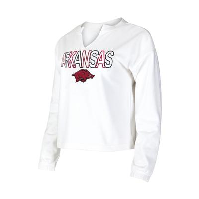 Arkansas College Concepts Sunray Embroidered Top