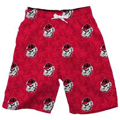 Georgia Wes and Willy Toddler AO Palm Tree Swim Trunk