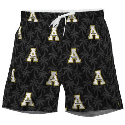 Appalachian State Wes and Willy Men's Palm Tree Swim Trunk