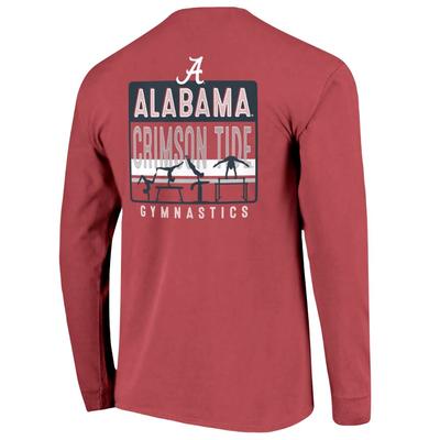 Alabama Image One Gymnastics Sign Long Sleeve Comfort Colors Tee