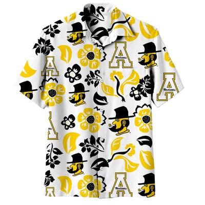 Appalachian State Wes and Willy Vault Men's Floral Button Up Shirt