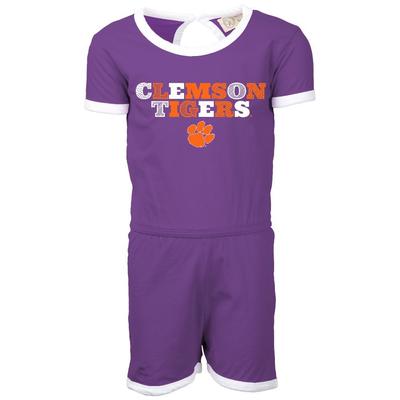 Clemson Wes and Willy Kids Ringer Romper