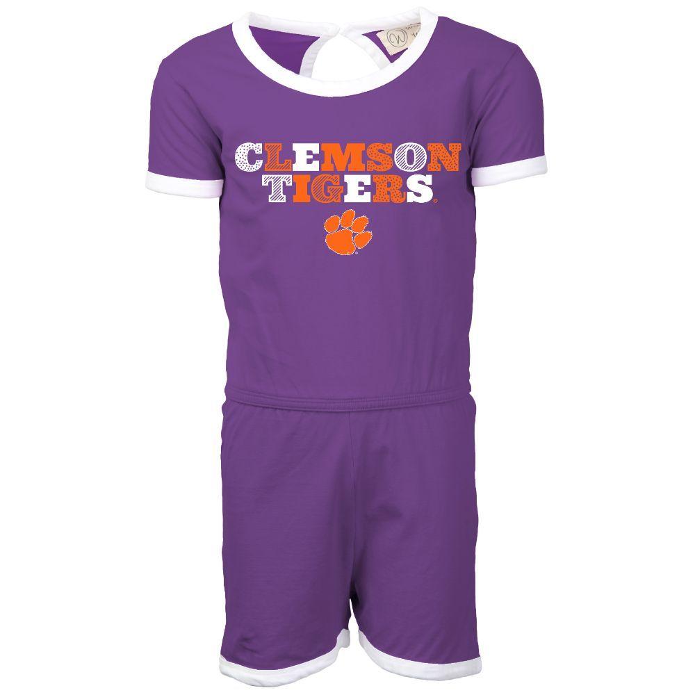  Clemson Wes And Willy Youth Ringer Romper