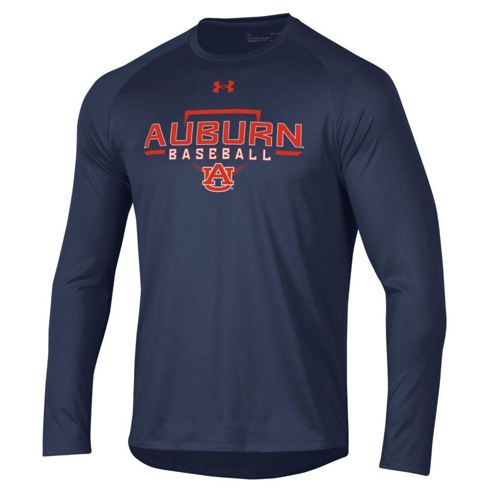 Ny mening smykker matematiker AUB | Auburn Under Armour Baseball Plate Long Sleeve Tech Tee | Alumni Hall