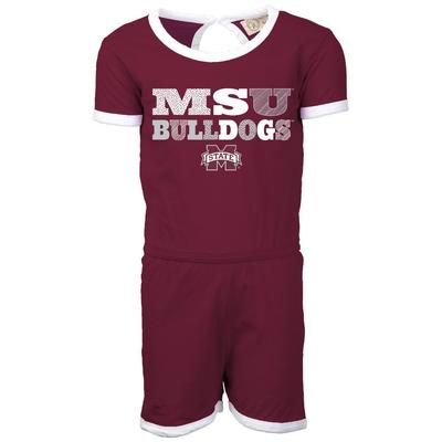 Mississippi State Wes and Willy Toddler Ringer Romper