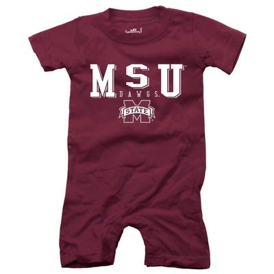Mississippi State Wes and Willy Infant Jersey Short Romper
