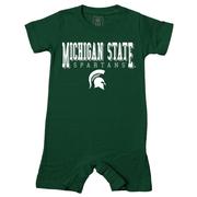  Michigan State Wes And Willy Infant Jersey Short Romper