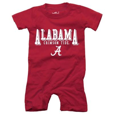 Alabama Wes and Willy Infant Jersey Short Romper