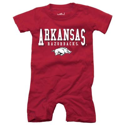 Arkansas Wes and Willy Infant Jersey Short Romper