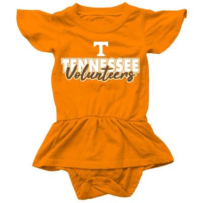 Tennessee Wes and Willy Infant Ruffle Sleeve Hopper with Skirt Onesie