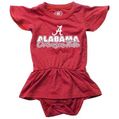 Alabama Wes and Willy Infant Ruffle Sleeve Hopper with Skirt Onesie
