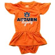  Auburn Wes And Willy Infant Ruffle Sleeve Hopper With Skirt Onesie
