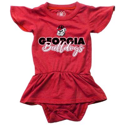 Georgia Wes and Willy Infant Ruffle Sleeve Hopper with Skirt Onesie