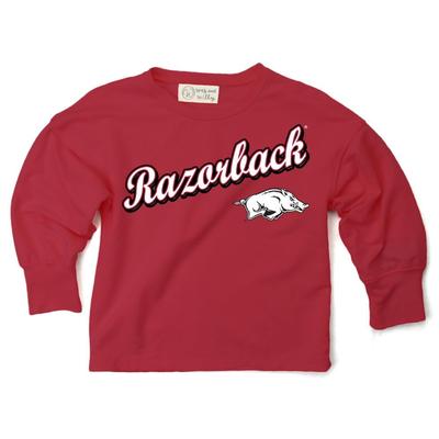 Arkansas Wes and Willy Kids Long Sleeve Soft Top