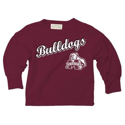 Mississippi State Wes and Willy YOUTH Long Sleeve Soft Top