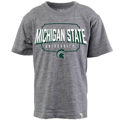 Michigan State Wes and Willy Kids Cloudy Yarn Tee