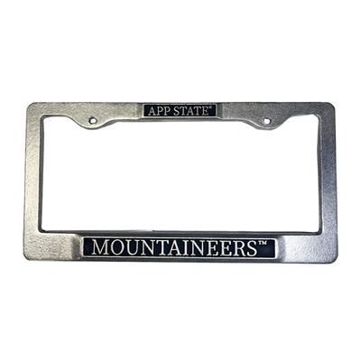 App State Mountaineers Pewter License Plate Frame