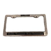  Mtsu Alumni Pewter License Plate Frame
