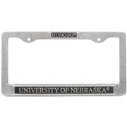  Nebraska Huskers Pewter License Plate Frame