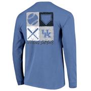  Kentucky Image One Softball Blocks Comfort Colors Long Sleeve Tee