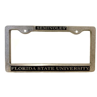 Florida State Seminoles Pewter License Plate Frame