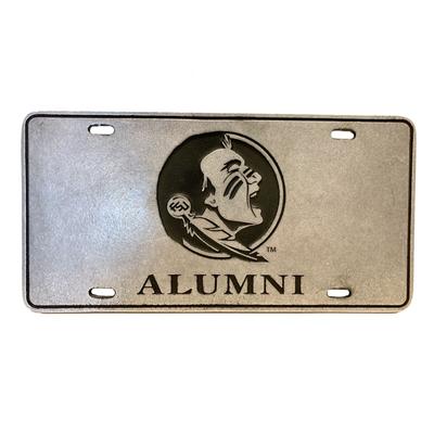 Florida State Alumni Pewter License Plate