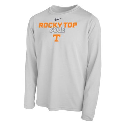 Tennessee YOUTH Nike 2023 Legend Bench Long Sleeve Tee