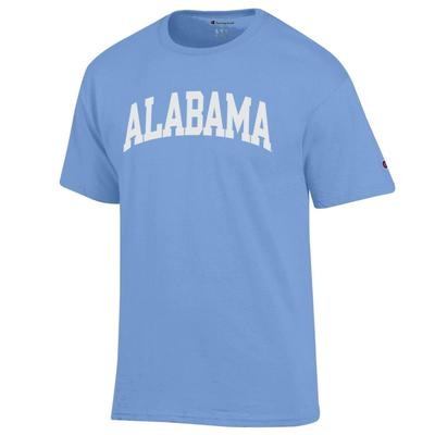Alabama Champion Women's White Arch Tee LT_BLUE