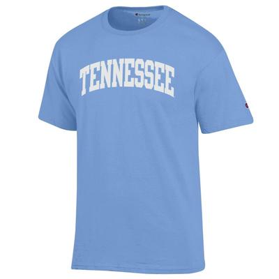 Tennessee Champion Women's White Arch Tee LT_BLUE