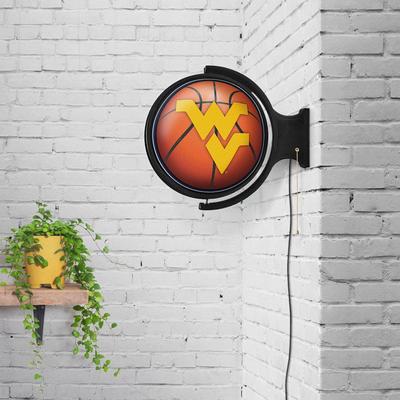 West Virginia Basketball Rotating Lighted Wall Sign