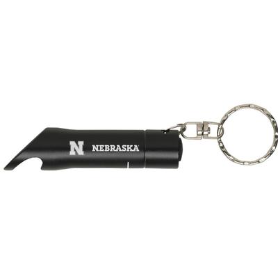 Nebraska Flashlight Bottle Opener Keychain