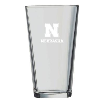 Nebraska 16 Oz Etch Pint Glass