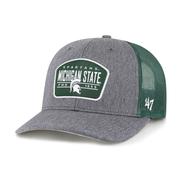  Michigan State 47 ' Brand Slate Woven Label Trucker Hat