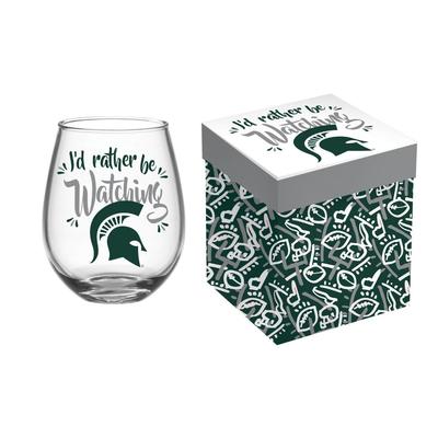 Michigan State Wine A Little Boxed Stemless Wine Glass