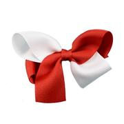  Red And White Classic Fluff Hair Bow