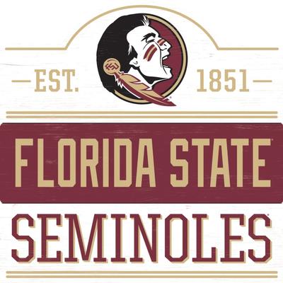 Florida State Est 1851 18 x 18 Planked Wood Sign