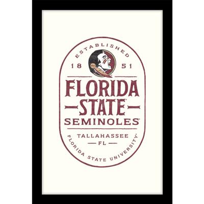 Florida State 11 x 16 Framed Wood Sign