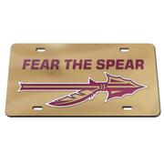  Florida State Wincraft Fear The Spear License Plate