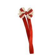  Red And White Infant Bow Headband