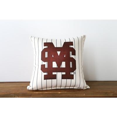 Mississippi State Pinstripe Pillow