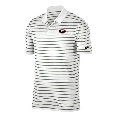 Georgia Nike Golf Victory Stripe Polo WHITE
