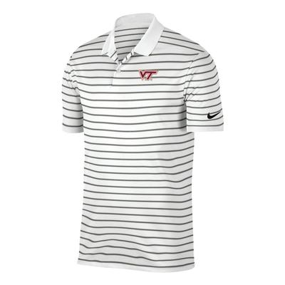 Virginia Tech Nike Golf Victory Stripe Polo WHITE