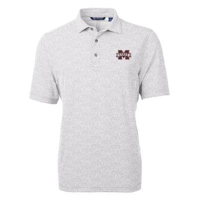 Mississippi State Cutter & Buck Eco Pique Botanical Print Polo