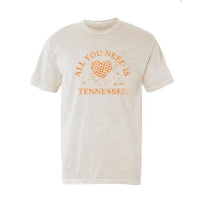 Tennessee Summit All You Need is Love Checkerboard Heart Comfort Colors Tee